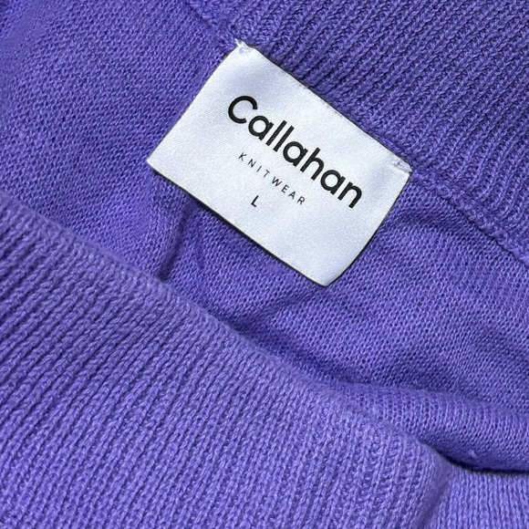 Callahan knitwear Genny Open Weave skirt purple with side slits Form fitting - Picture 3 of 4